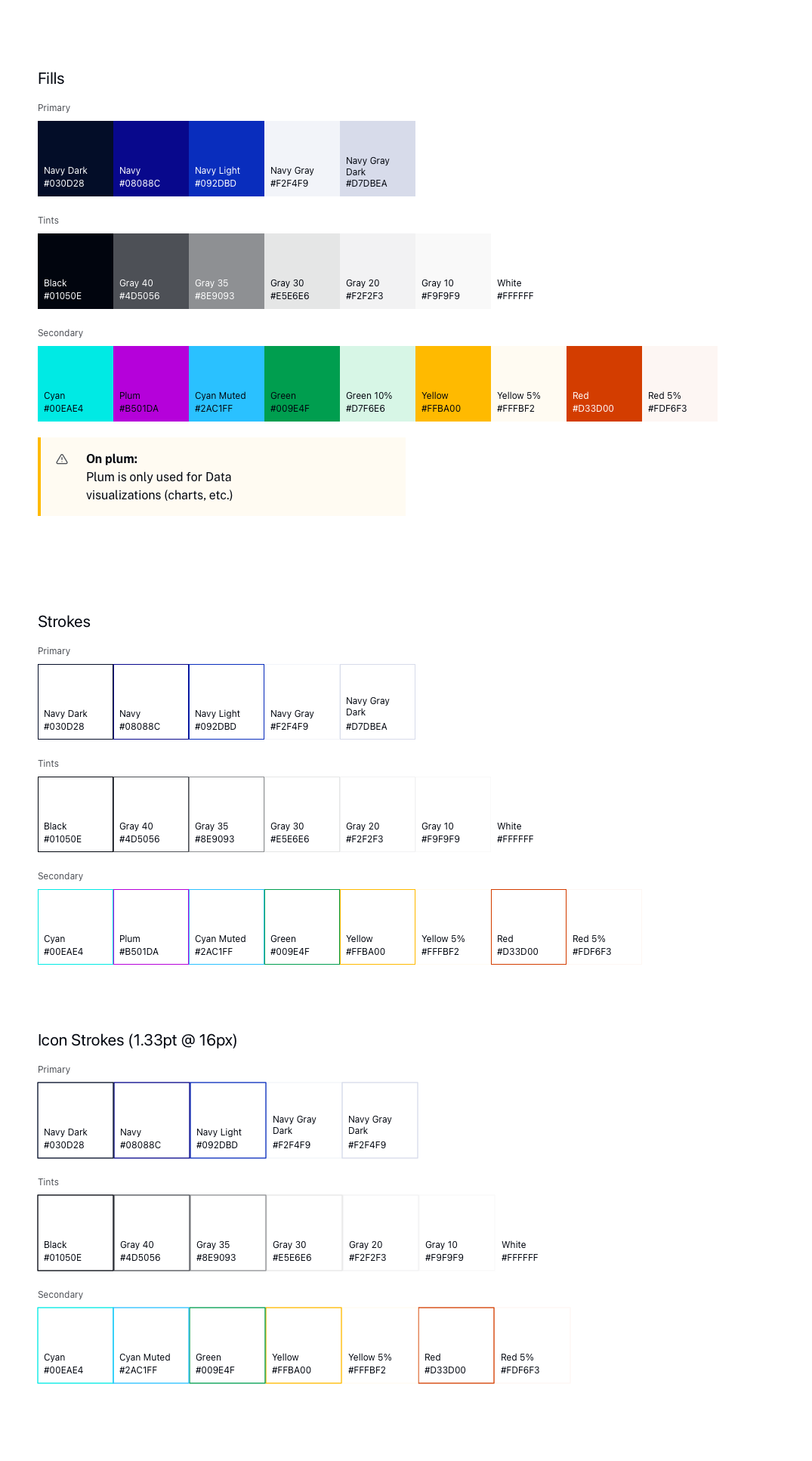 Brightcove Design System Colors