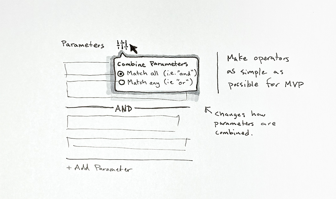 Smart Playlist operators sketch
