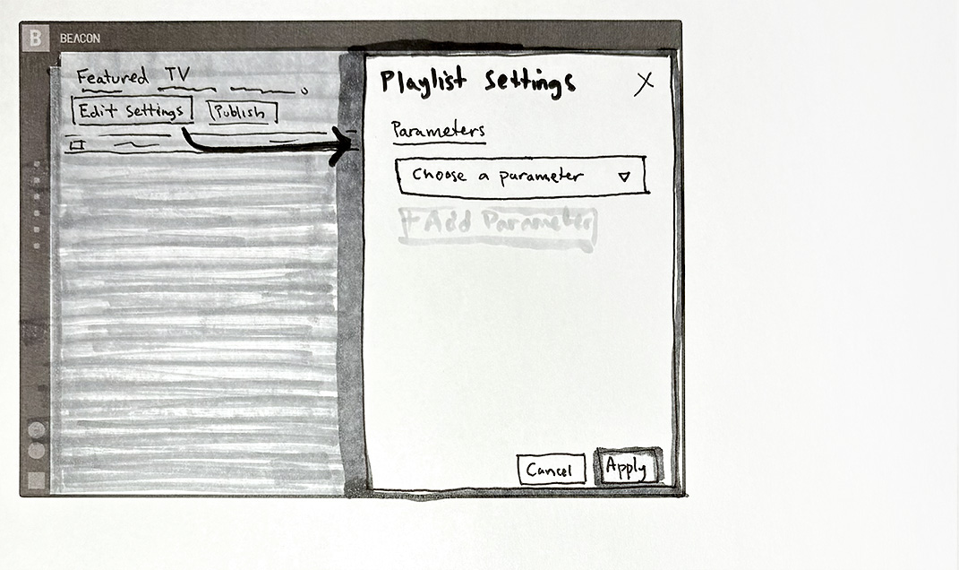 Smart Playlist Settings modal sketch